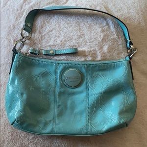 Authentic Coach Blue Leather Purse